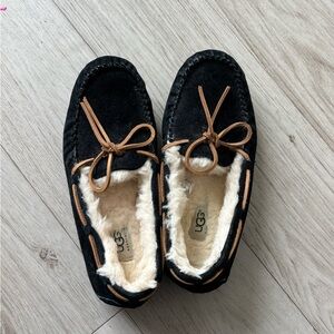 UGG Women's Black Moccasin Slippers